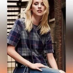 RAG & BONE (Special Edition) Size MED =  SS, Austin Flannel Plaid Top